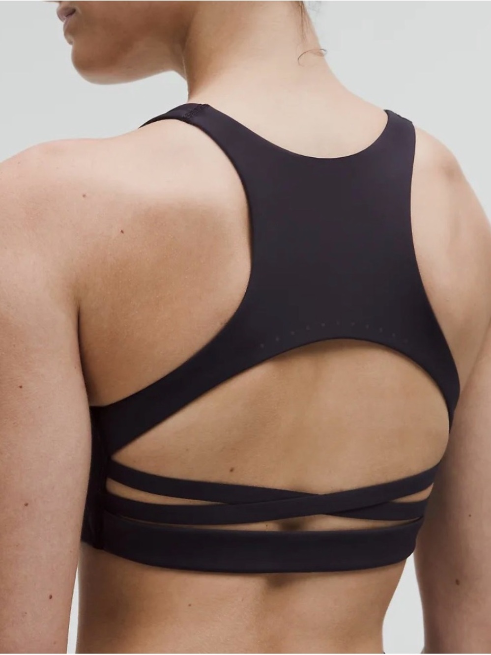 Lululemon Nulux Strappy-Back Sports Bra Black Size M